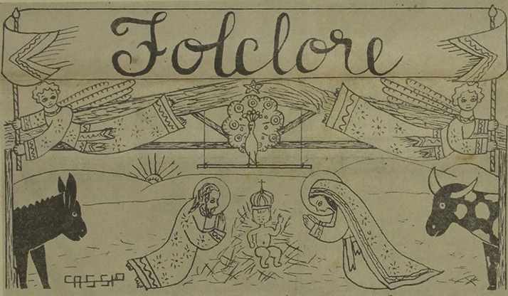 No jornal A Gazeta, de distribuição em todo estado paulista, o artista Cassio M'Boy ilustrava o cabeçalho do caderno de folclore. A obra "Natal de Jesus", tem ao fundo o galinho do céu do Vale do Paraíba. Edição de 7 de dezembro de 1962