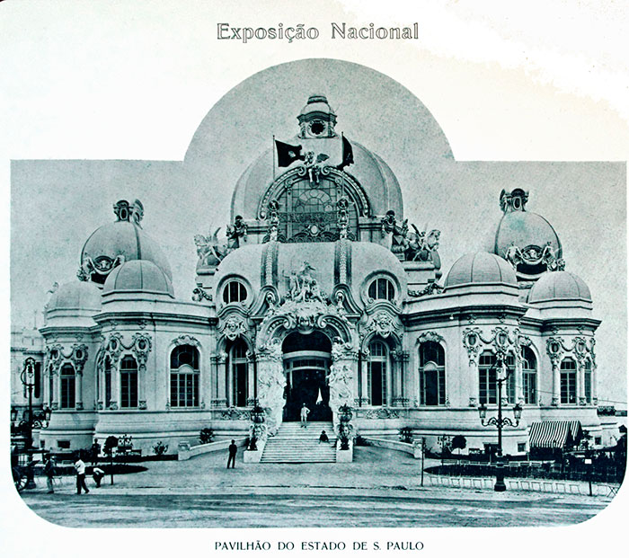Pavilhão de São Paulo na Exposição Nacional de 1908. Wikicommons